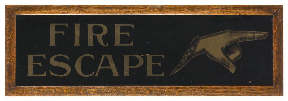 REVERSE-PAINTED GLASS “FIRE ESCAPE”