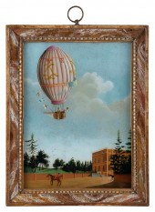 REVERSE-PAINTED GLASS HOT AIR