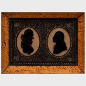 REVERSE PAINTED GLASS SILHOUET