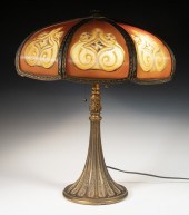 REVERSE PAINTED RIBBED GLASS P