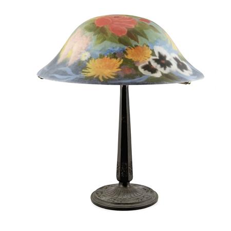 Reverse Painted Scenic Glass and