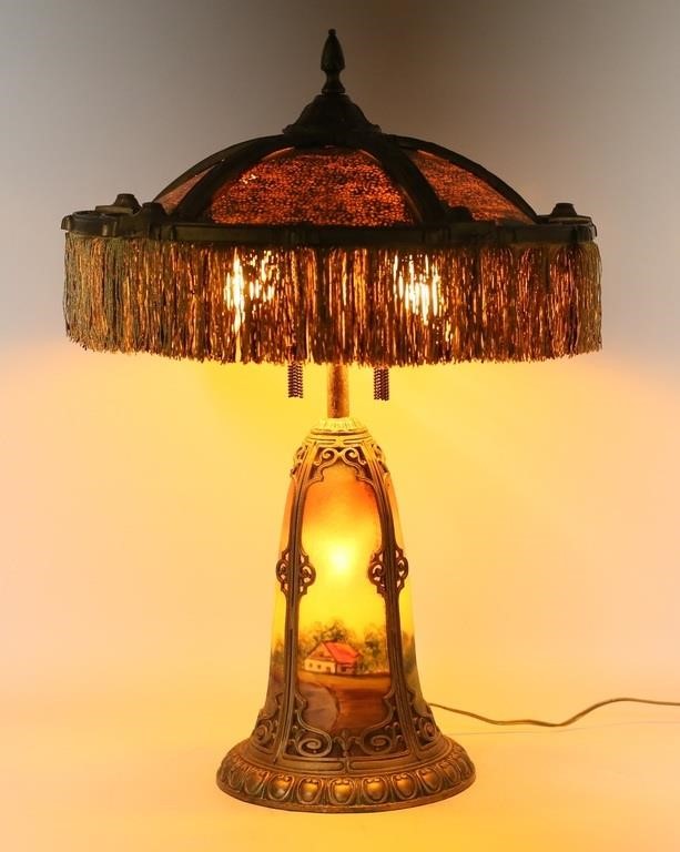 REVERSE PAINTED TABLE LAMP
