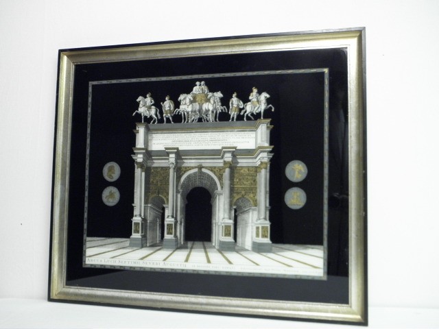 Reverse painting on glass after