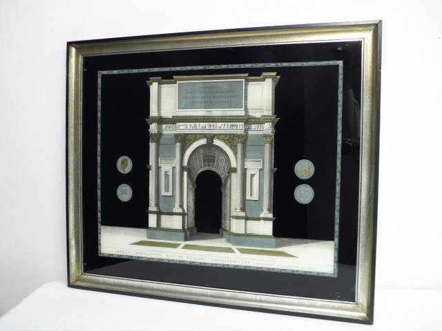 Reverse painting on glass after