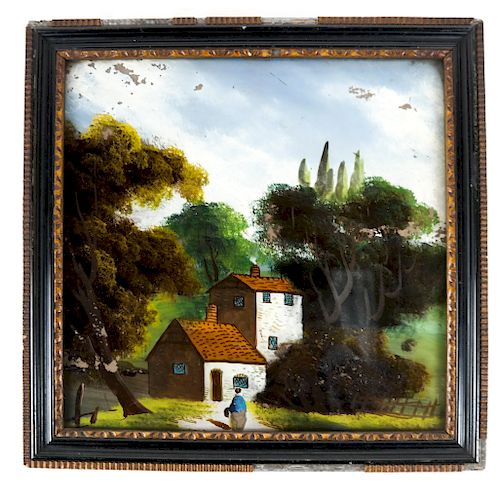 REVERSE PAINTING ON GLASS,