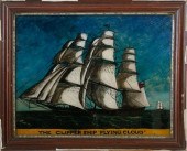 REVERSE PAINTING ON GLASS, "TH
