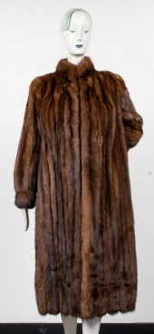 REVILLON BROWN SABLE FUR COAT