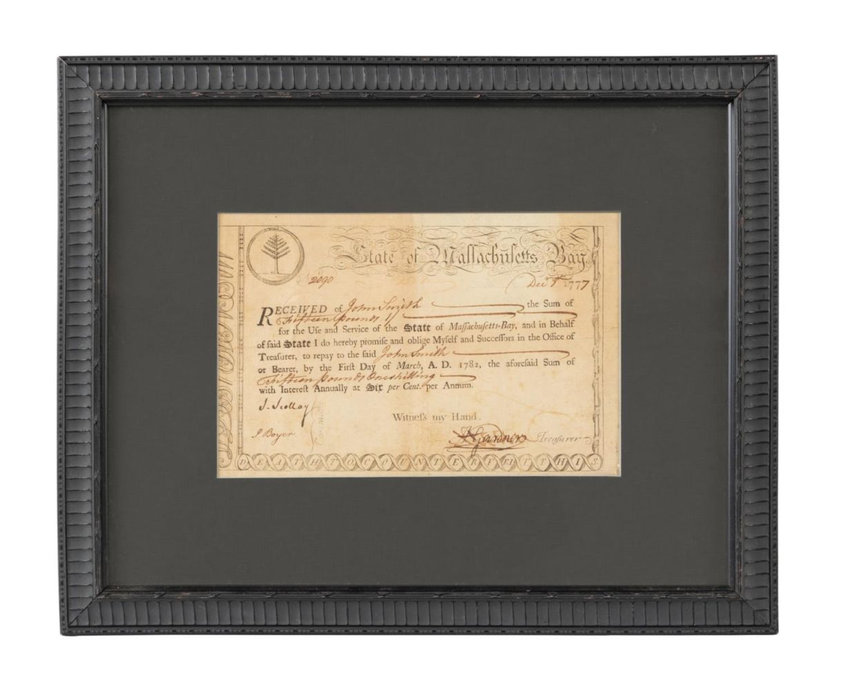 REVOLUTIONARY WAR DEBT CERTIFICATE,