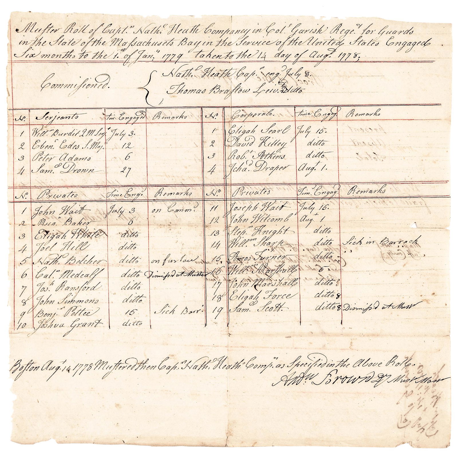 REVOLUTIONARY WAR DOCUMENT