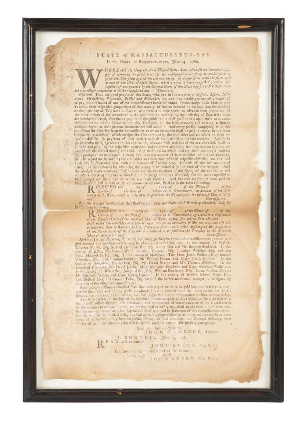 REVOLUTIONARY WAR, MASSACHUSETTS