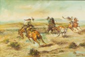 REX DAWSON WESTERN OIL ON CANV