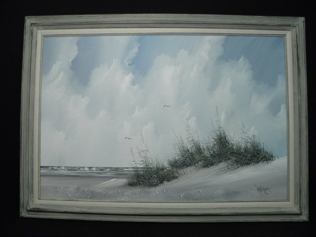 Rex Duggar oil on canvas seascape
