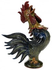 REX HOGAN STONEWARE ROOSTER(Cl