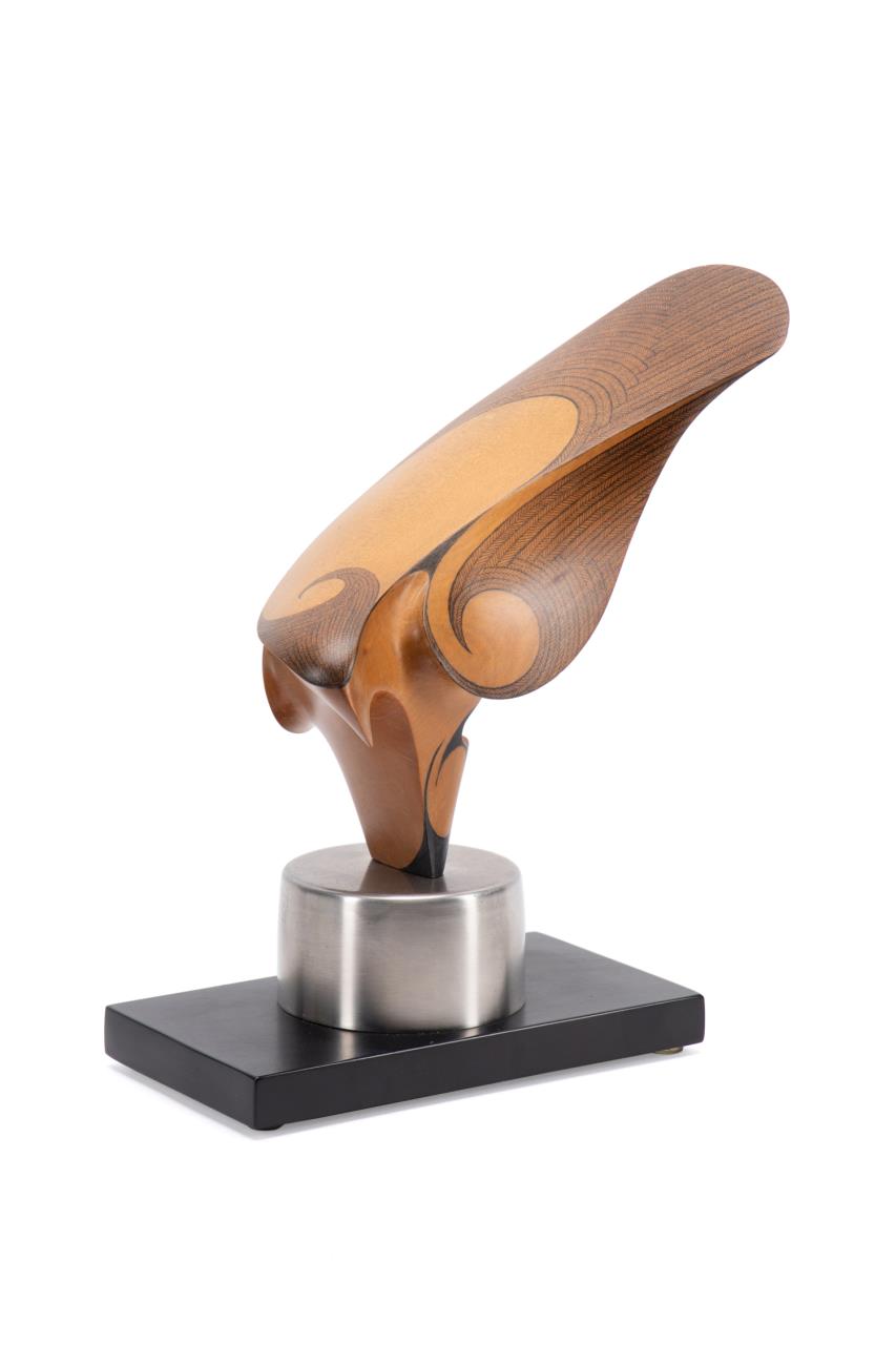 REX HOMAN MODERN CARVED WOOD HAWK