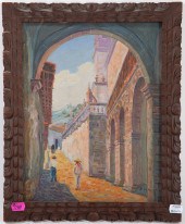 REYNALDO MAYA. STREET SCENE, O