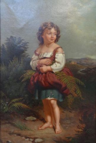 REYNOLDS F. 19th C. O/C of Girl