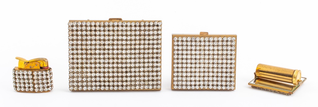 RHINESTONE & BRASS TRAVEL VANITY
