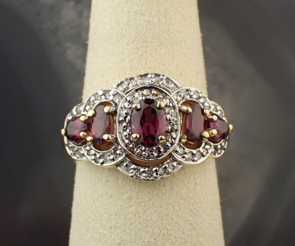 RHODOLITE, DIAMOND AND FOURTEEN