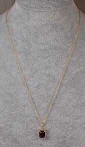 RHODOLITE GARNET AND DIAMOND P