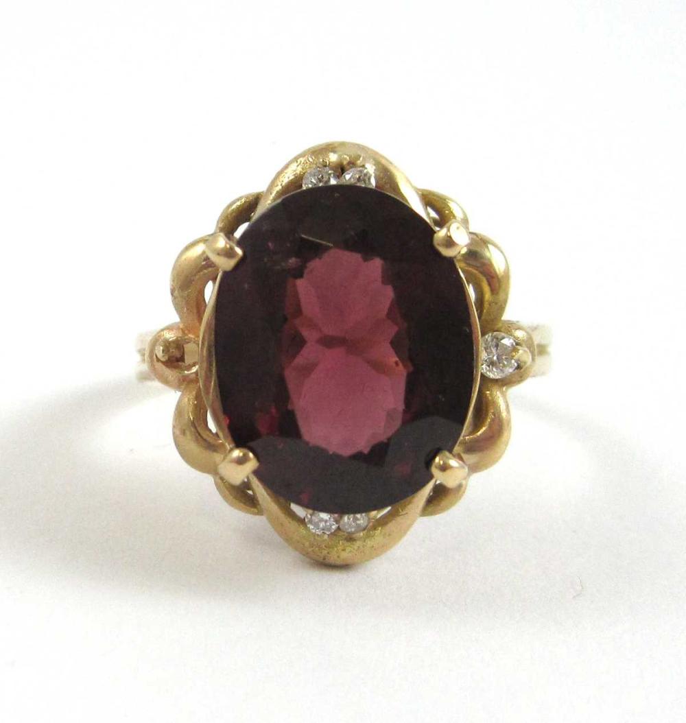 RHODOLITE GARNET, DIAMOND AND