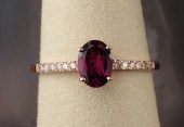 RHODOLITE GARNET, DIAMOND AND