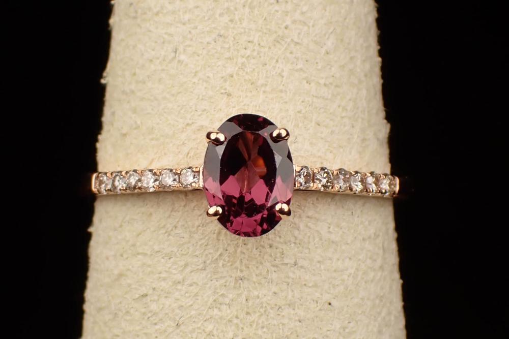 RHODOLITE GARNET, DIAMOND AND