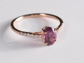RHODOLITE GARNET, DIAMOND AND