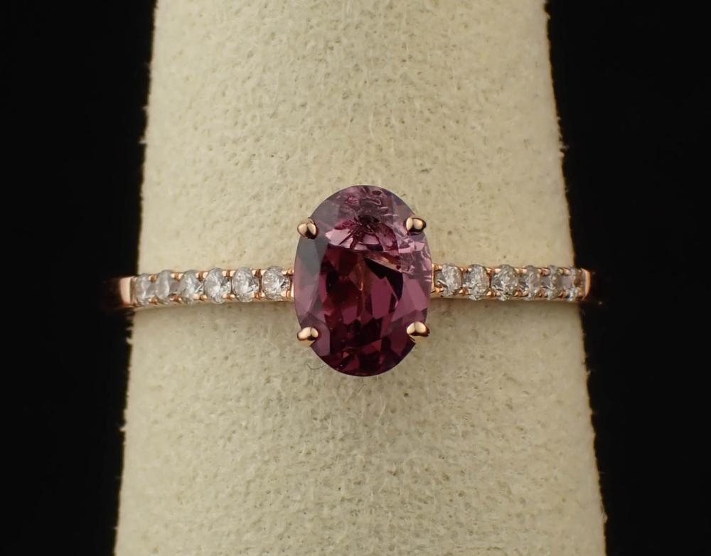 RHODOLITE GARNET, DIAMOND AND