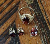 RHODOLITE GARNET RING, PENDANT