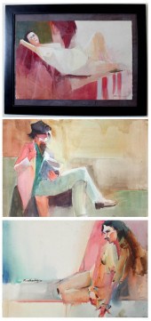 RICH BUCHWALD THREE WATERCOLOR