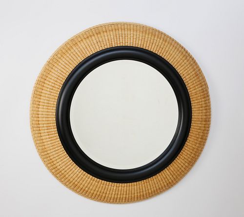 RICH LEONE BEVEL GLASS ROUND MIRROR