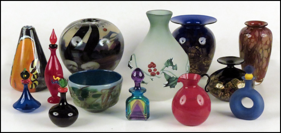 RICH MILLER ART GLASS BOWL.