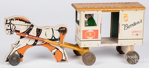 RICH TOYS BORDEN'S HORSE DRAWN MILK
