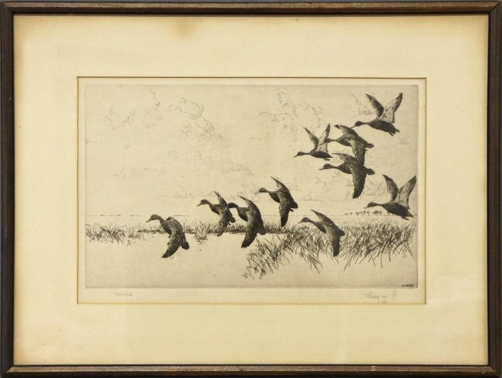 Richard Bishop signed etching of