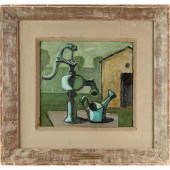 RICHARD BLOW, TWO-SIDED OIL ON