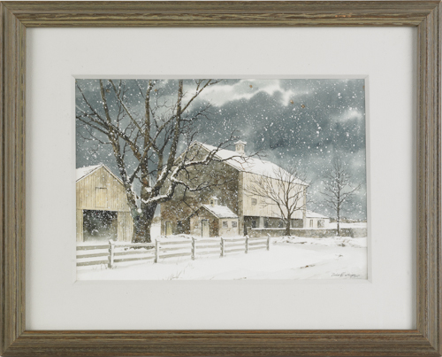 Richard Bollinger watercolor snow
