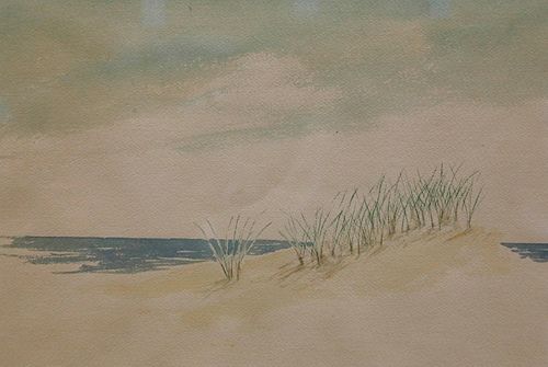 RICHARD C. BEER WATERCOLOR ON PAPER