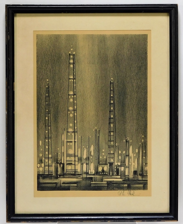 RICHARD FLORSHEIM REFINERY AT NIGHT