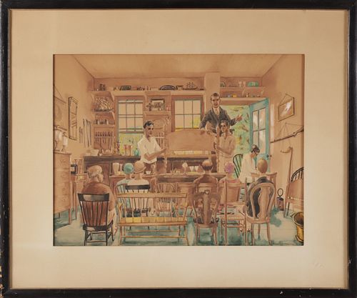 RICHARD G. MALONEY WATERCOLOR ON