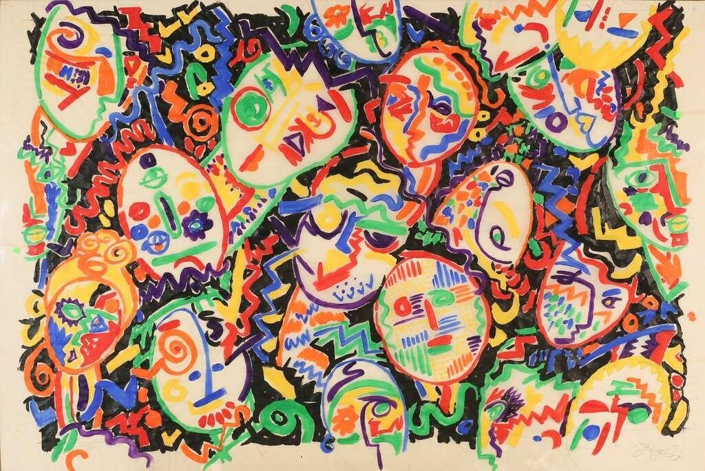 RICHARD GIGLIO MIXED MEDIA ABSTRACT