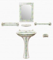 RICHARD GINORI FLORAL PEDESTAL