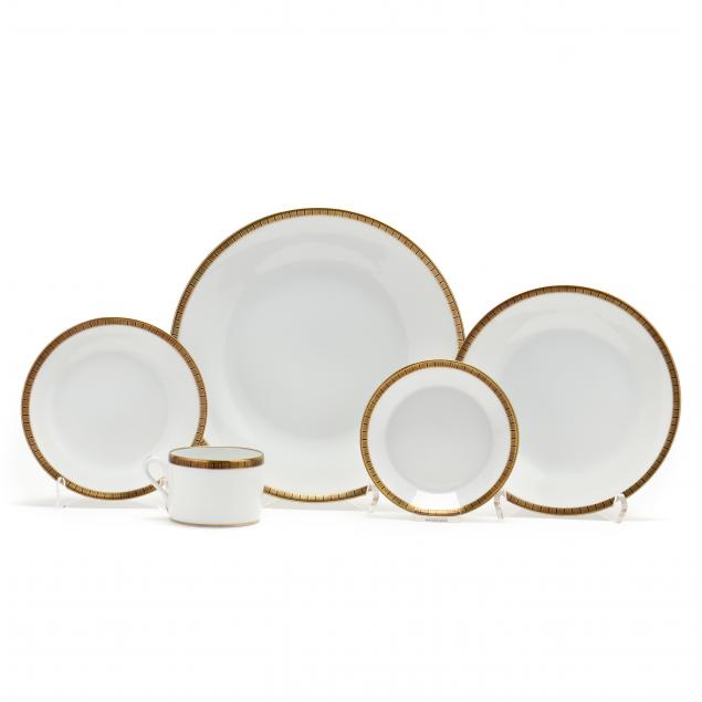 RICHARD GINORI GOLD RIMMED CHINA,