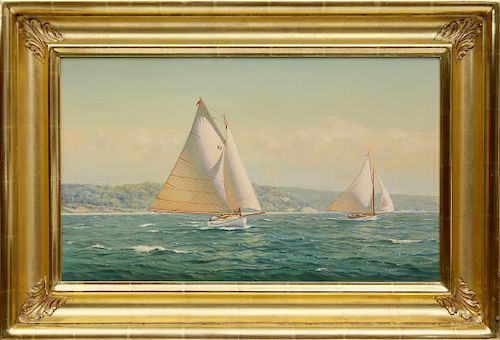 RICHARD K. LOUD OIL ON CANVAS "TWIN