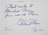 RICHARD NIXON AUTOGRAPHED CARD
