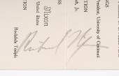 Richard Nixon Signed Menu Rich