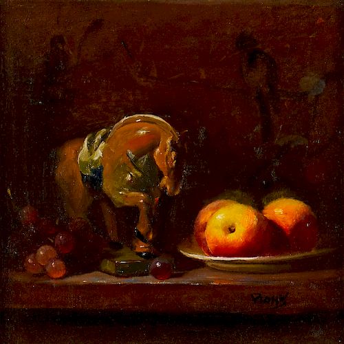 RICHARD PIONK, OIL, STILL LIFE WITH