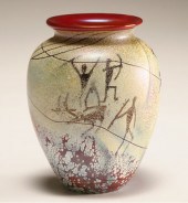 Richard Satava red studio glas