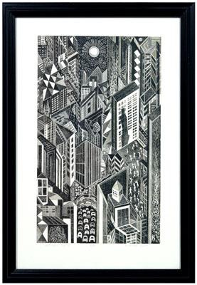 Richard Sloat etching (New York,