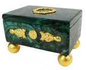 RICHLY FIGURED MALACHITE & GIL