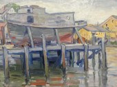 RICHMOND Agnes Miller. Oil on